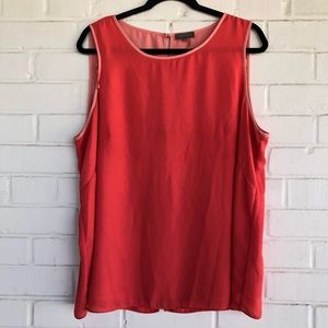 Vince Camuto XL Neon Orange Open Back Tank Top